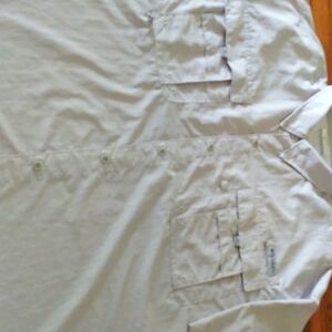 Columbia Bahama PFG Omno Shade Shirt Men's 2XT Khaki Vented Fishing .